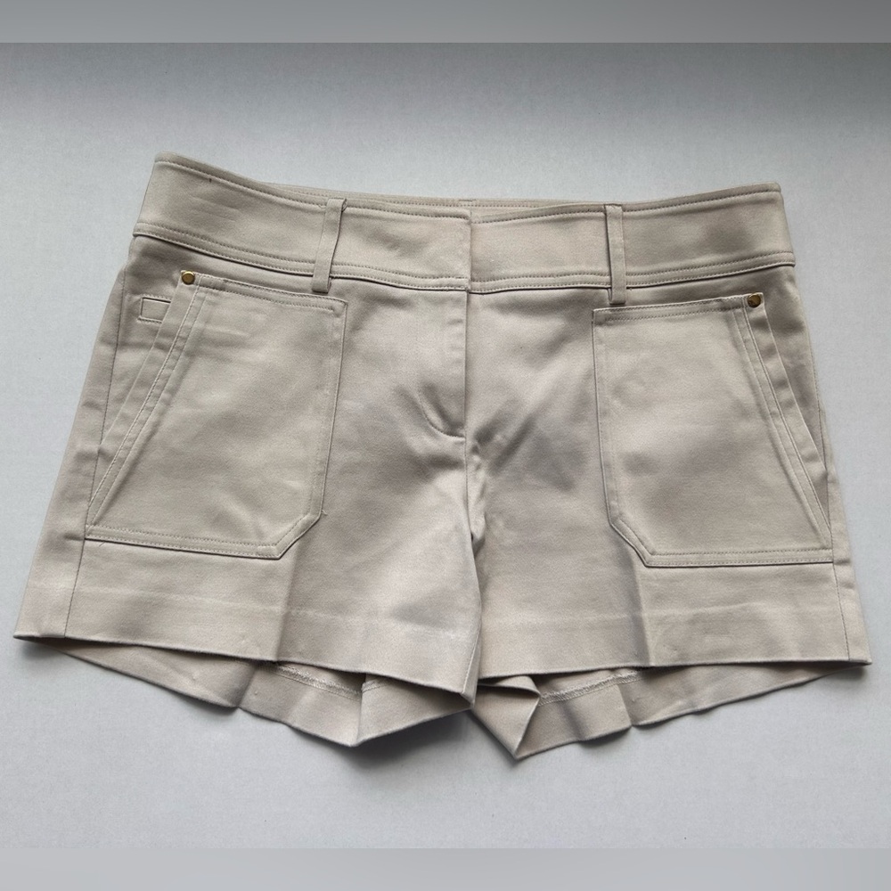Cache Women's Cream High-Waist Utility Shorts